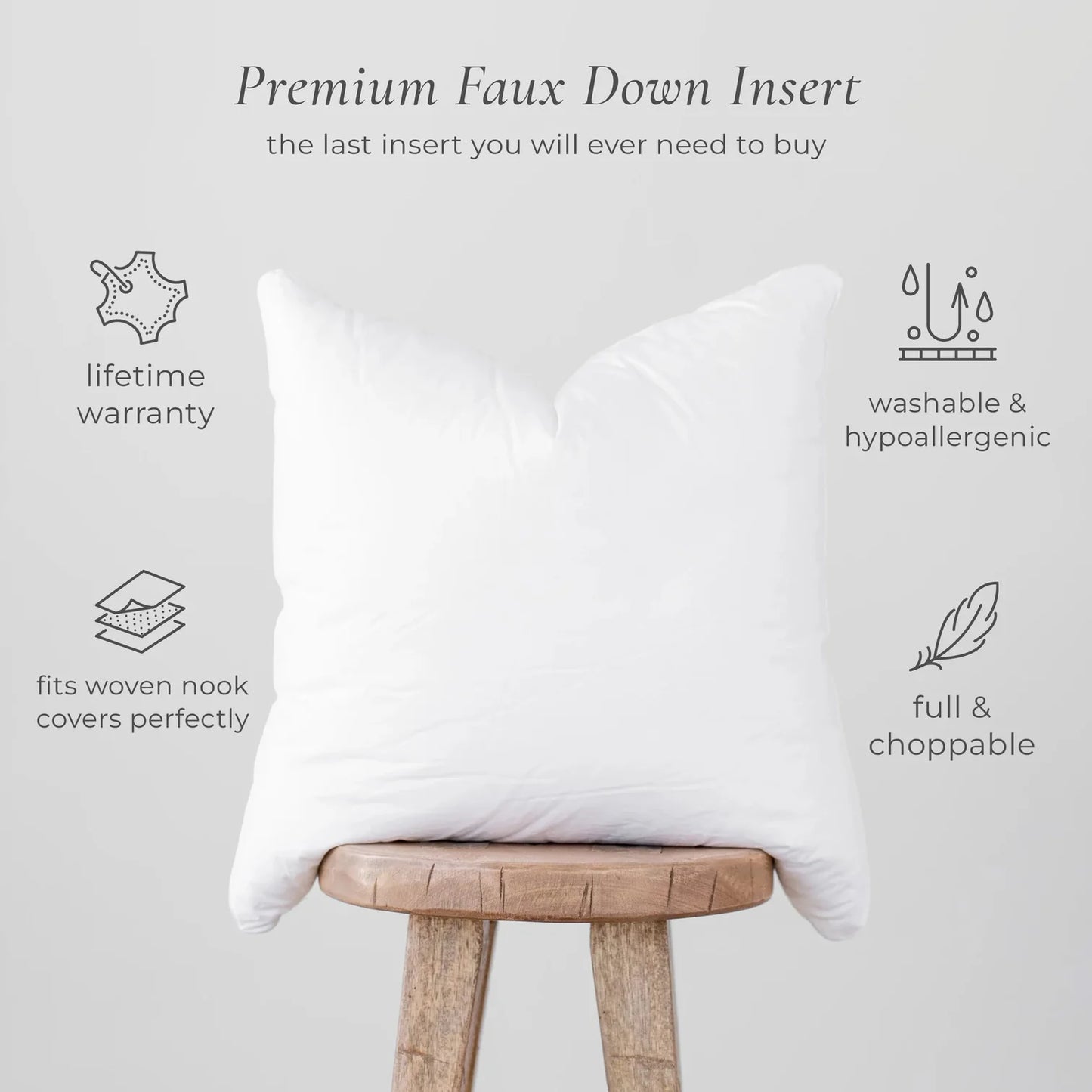 Premium Faux Down Insert-26"