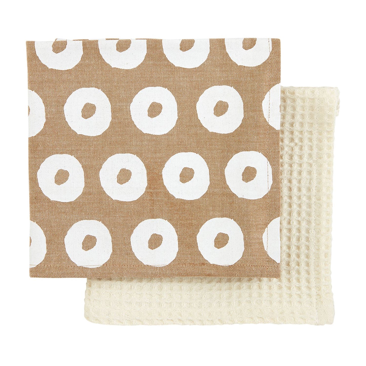 Taupe White Dot Towel Set