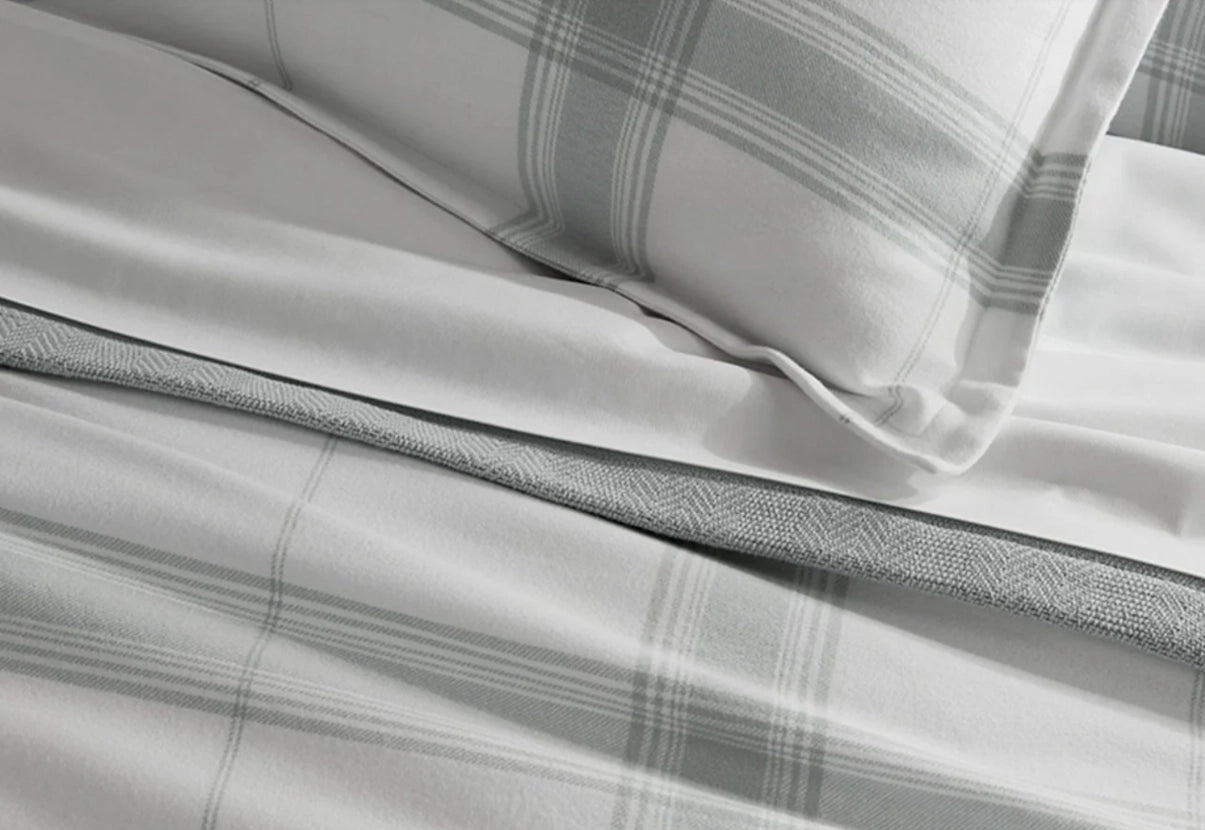 Flannel Classic Plaid Duvet Set