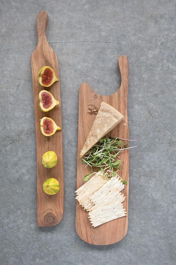 Slender Acacia Wood Cheese/Cutting Board with Handle