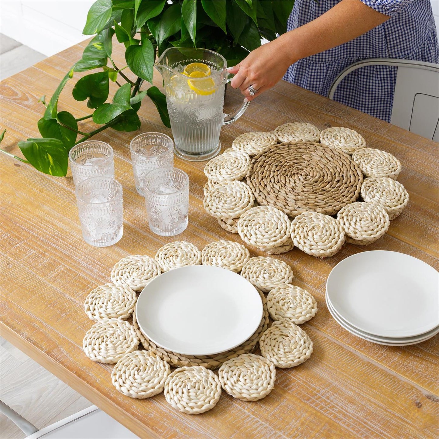Braided Natural Straw Placemats