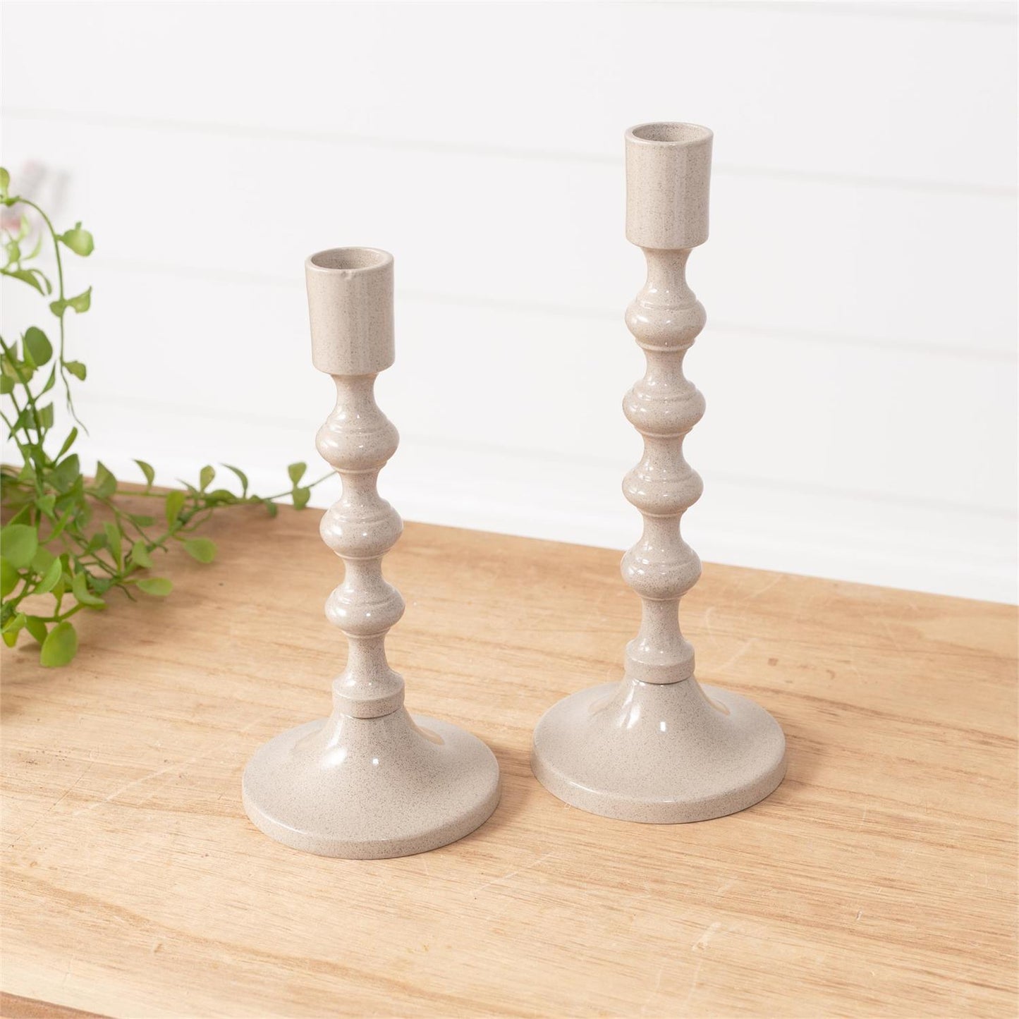 Tan Speckled Taper Holder