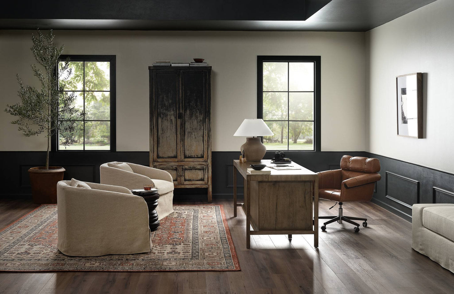 Suspension Desk Grey Oak