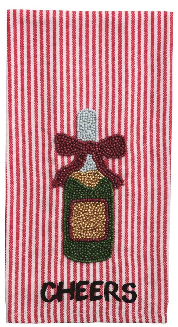 Champagne Beaded Towel