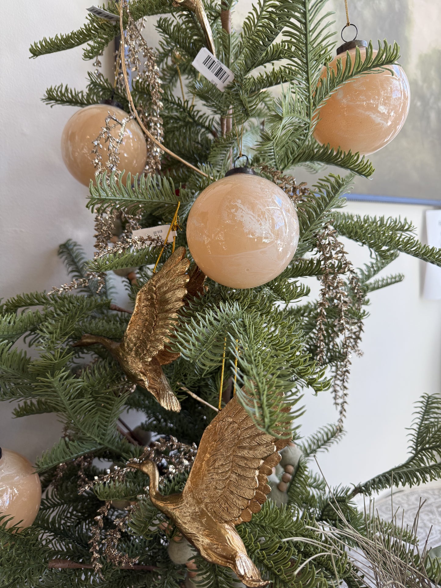 Peach Marbled Ornament