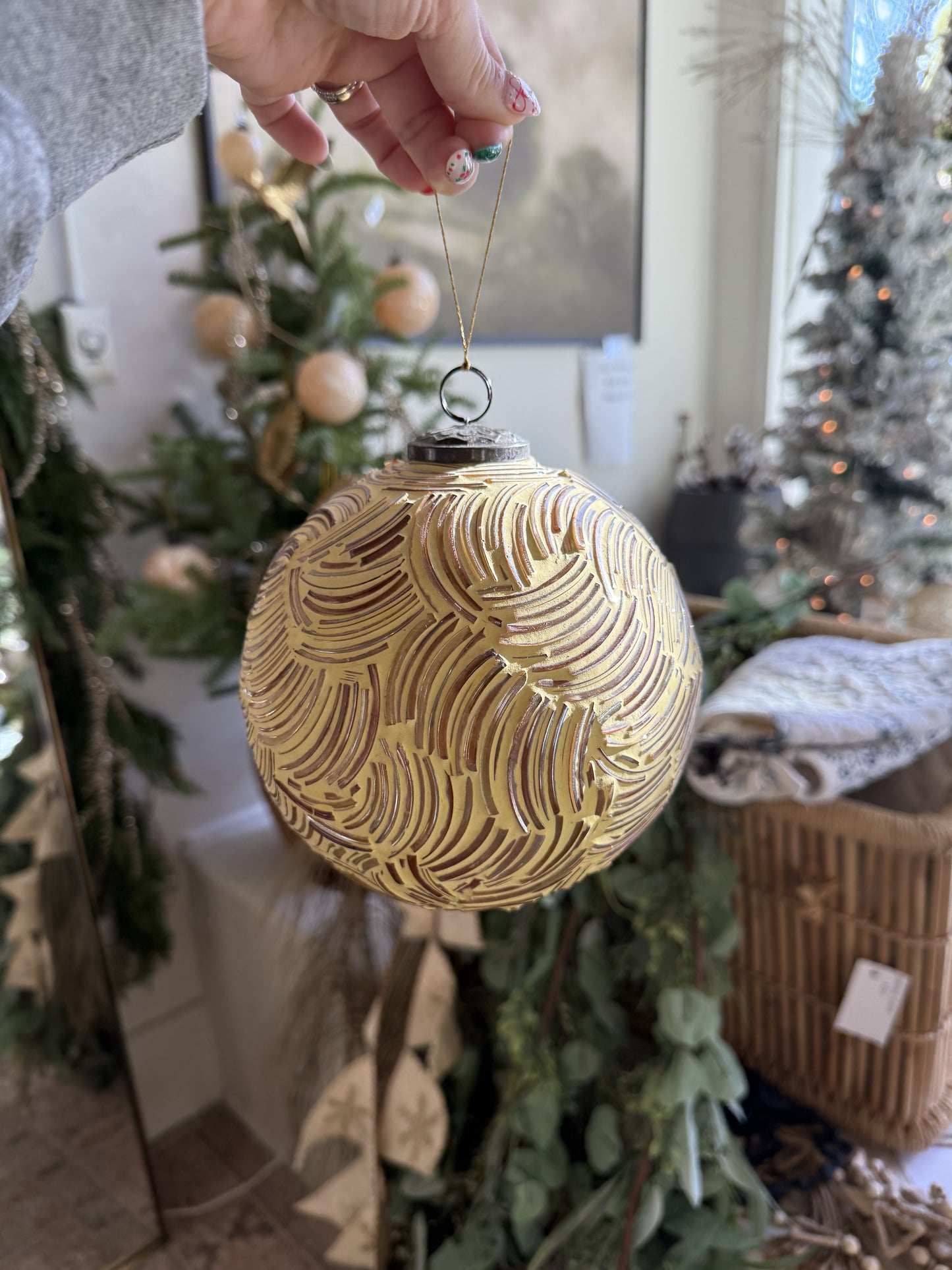 6" Mosaic Ball Ornament