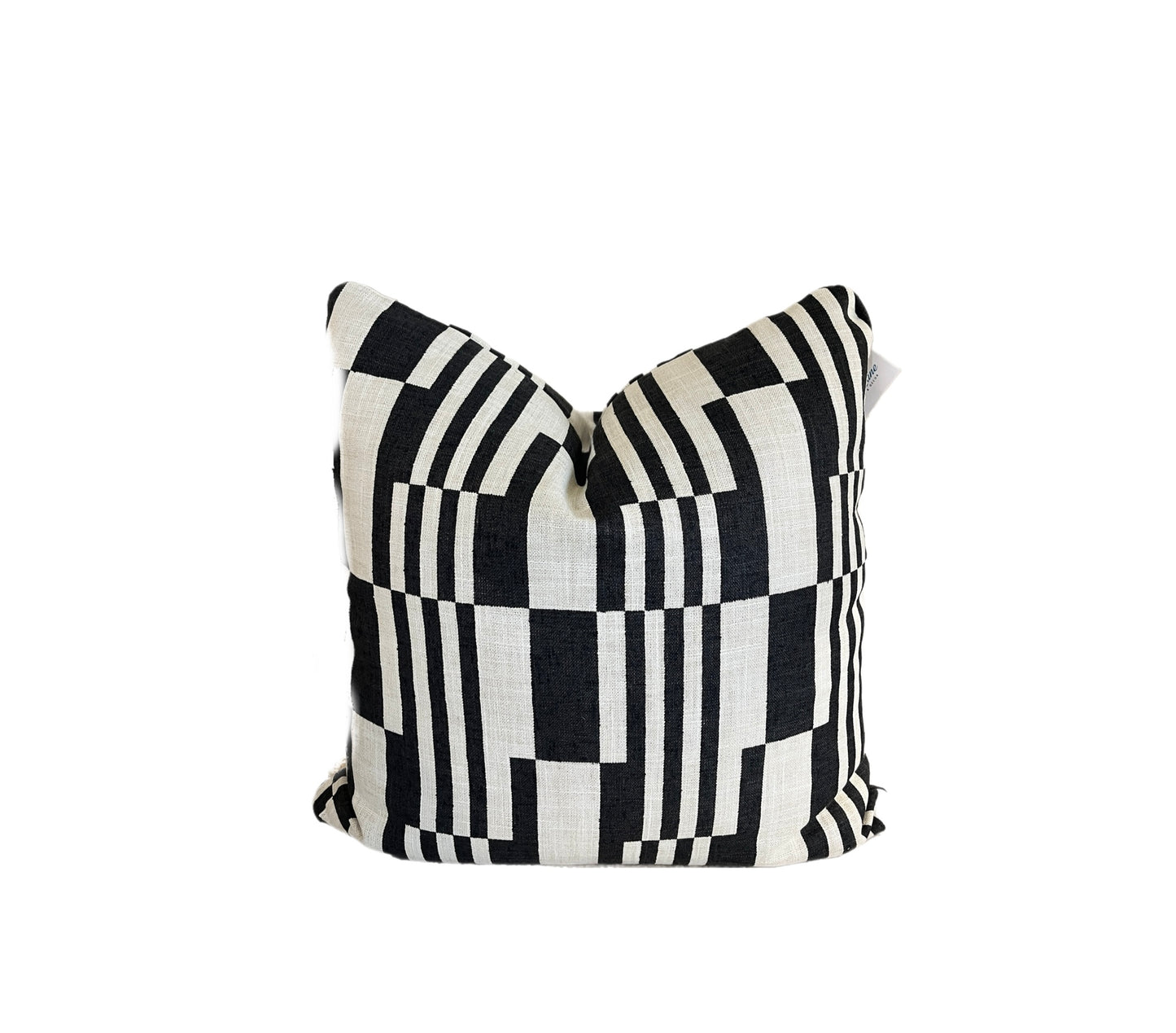 22" Black & Cream Pillow