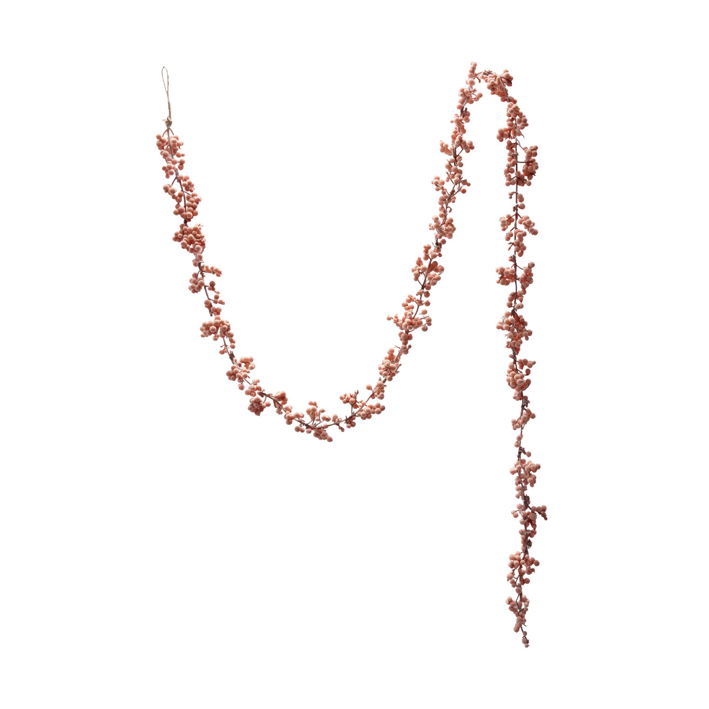 72” L Pink Flocked Garland