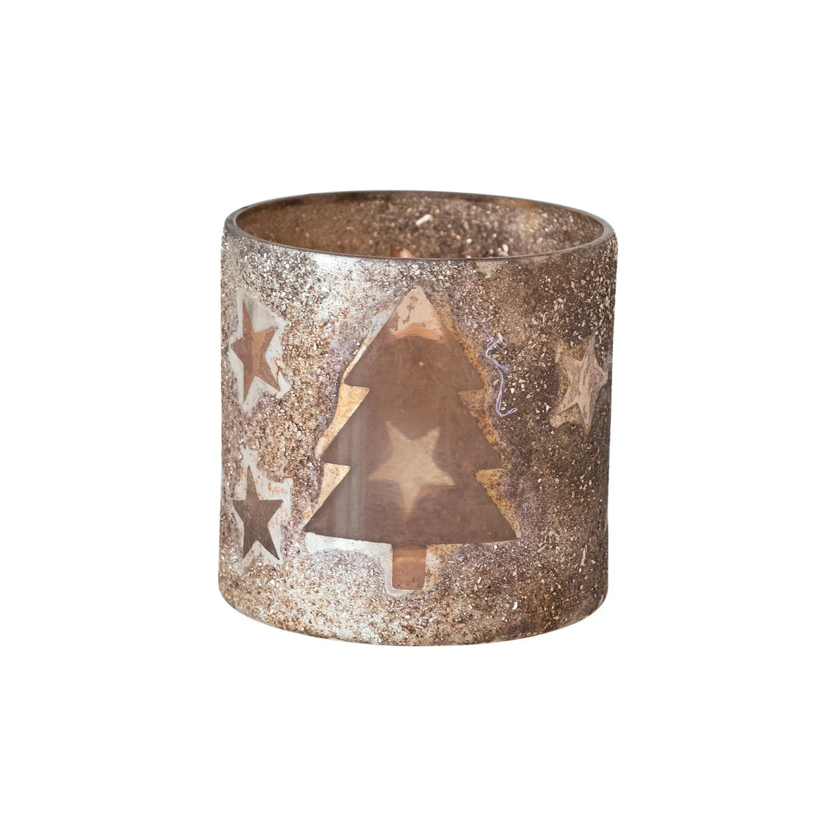 Glass Tree & Star Large Votive