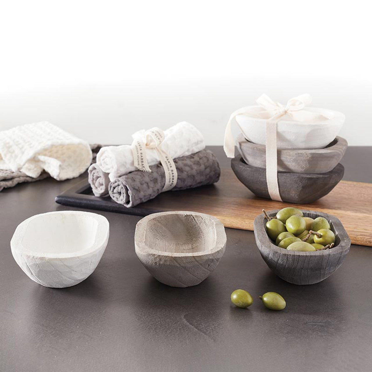 Paulownia Snack Bowls - Set Of 3
