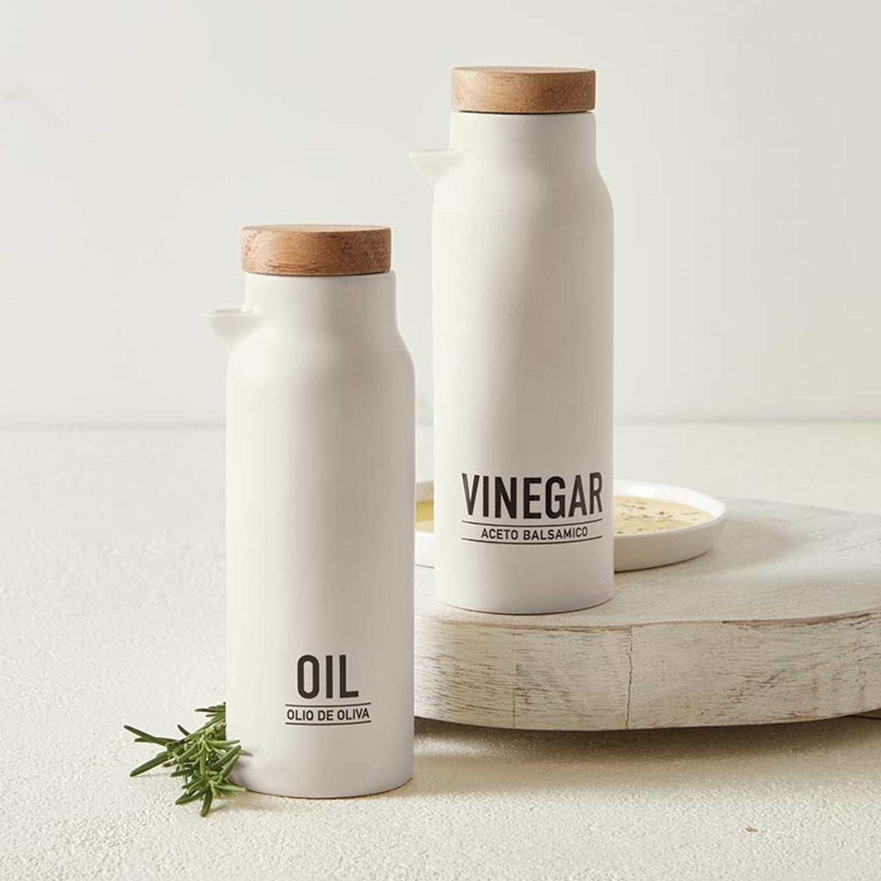 Matte Oil + Vinegar Bottle Set