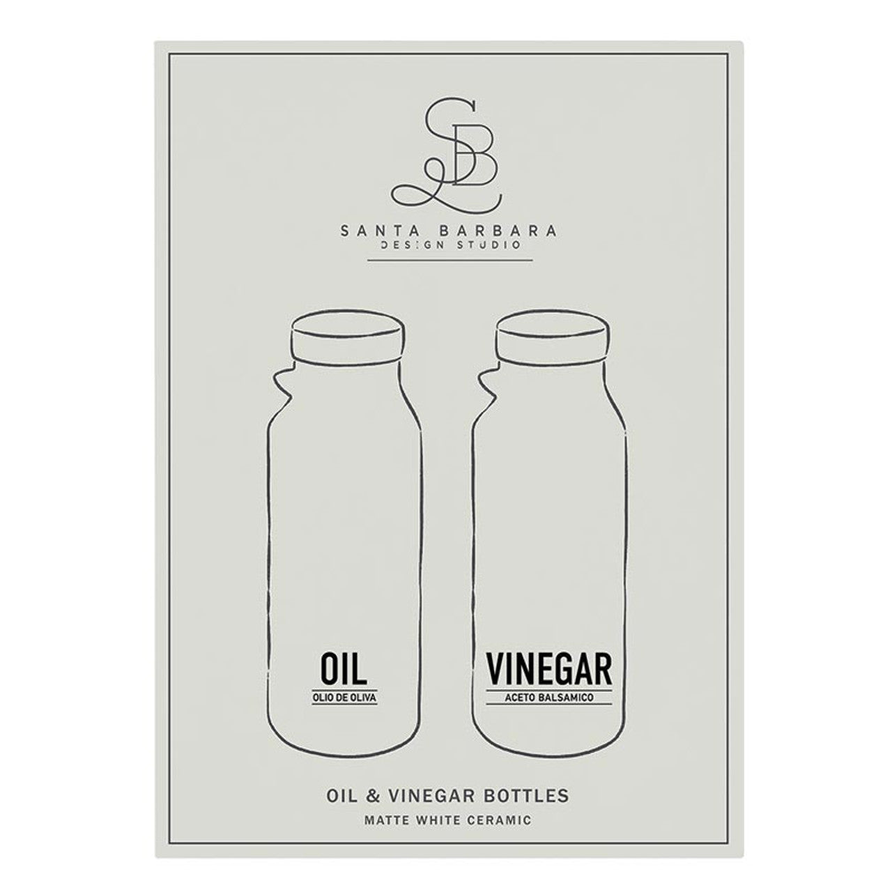 Matte Oil + Vinegar Bottle Set