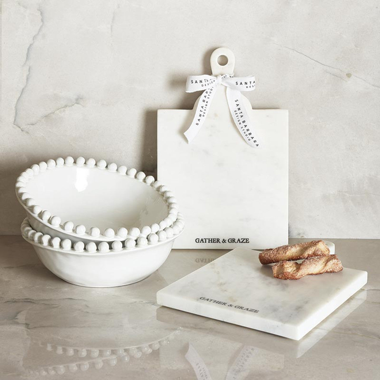 Marble Board with Handle-Gather&Graze