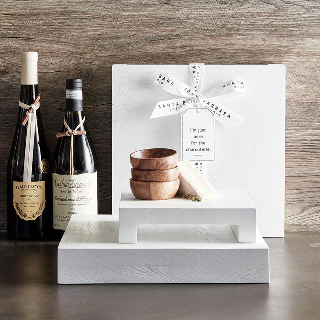 White Textured Pedestal- 8"