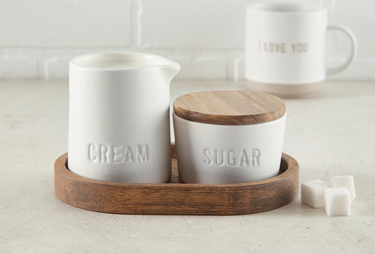 Ceramic Cream & Sugar Set