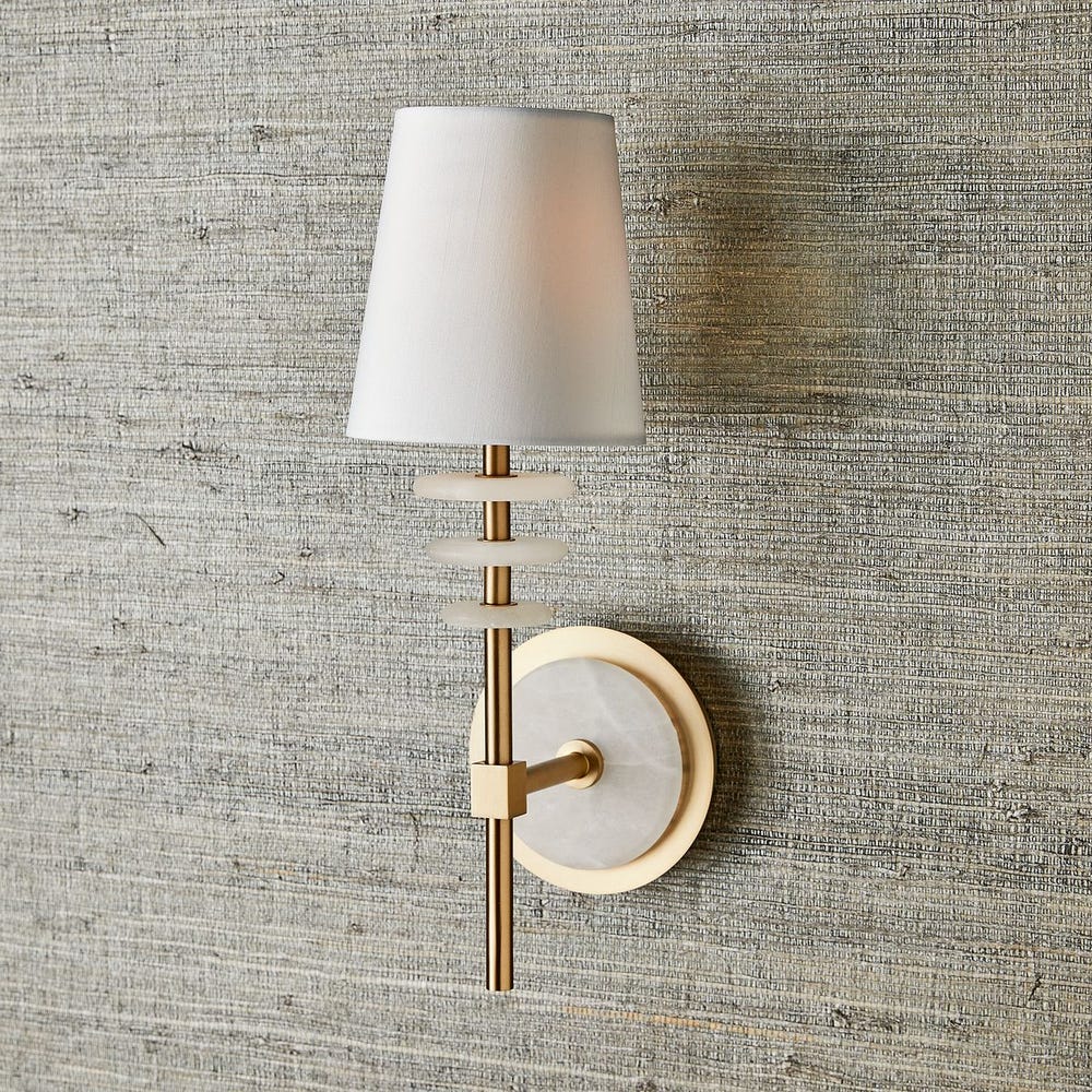 Alabaster Torch Sconce