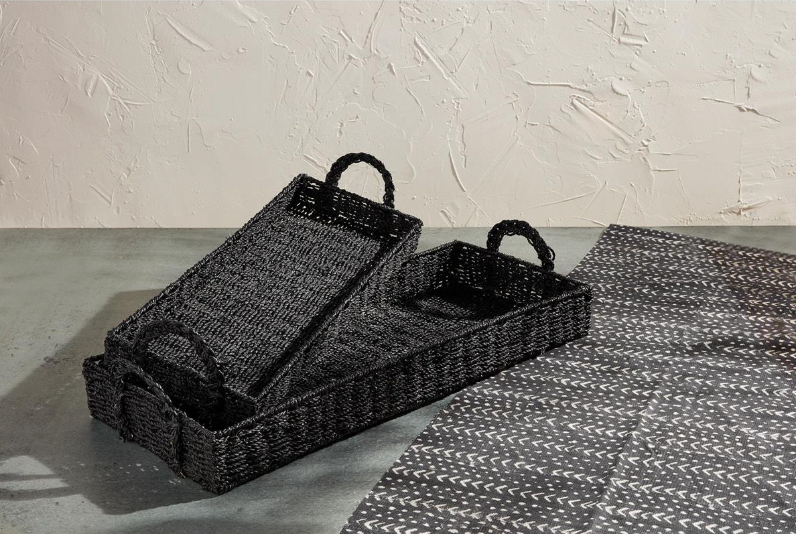 Black Woven Tray