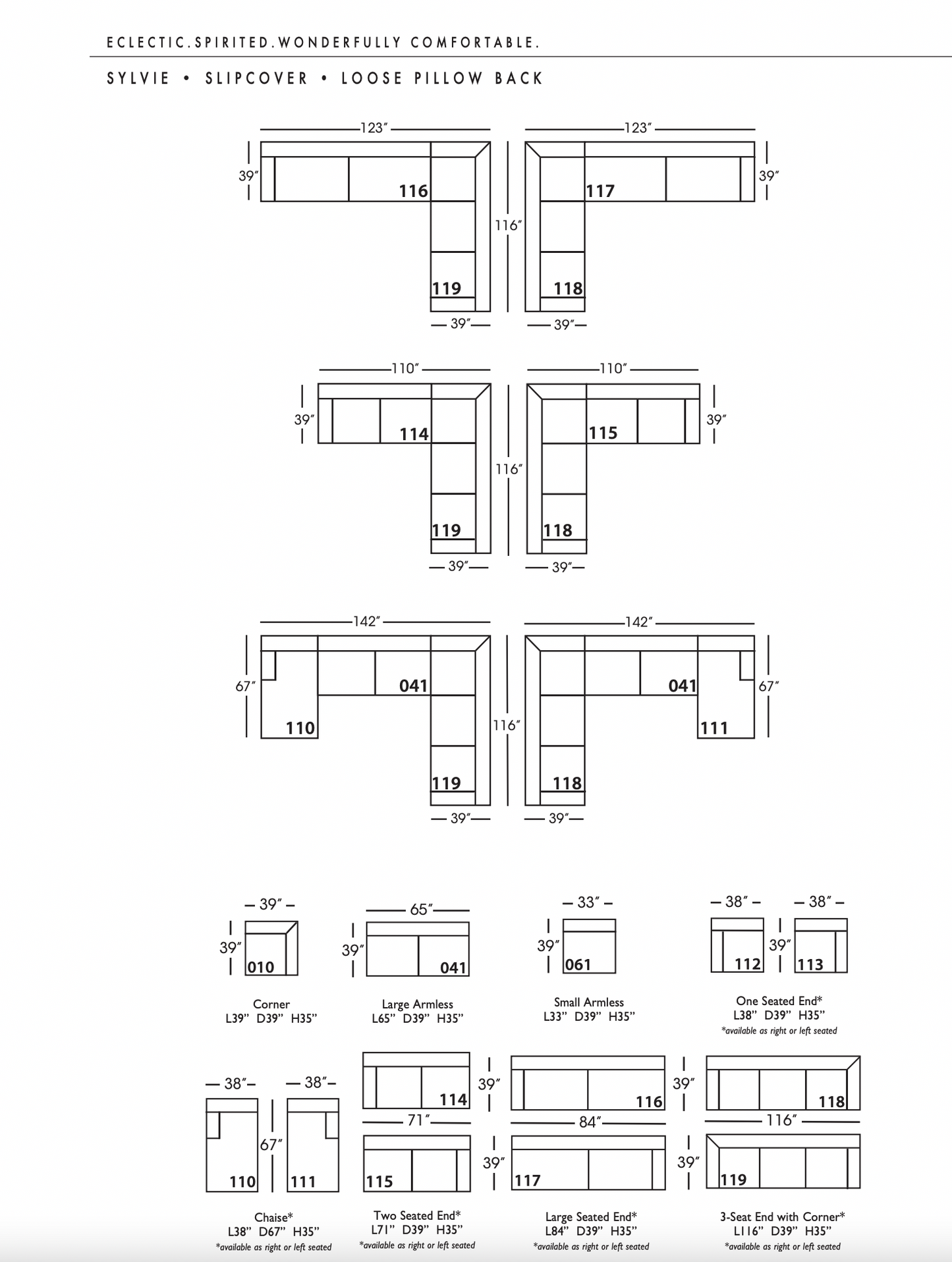 Sylvie Slip Sectional