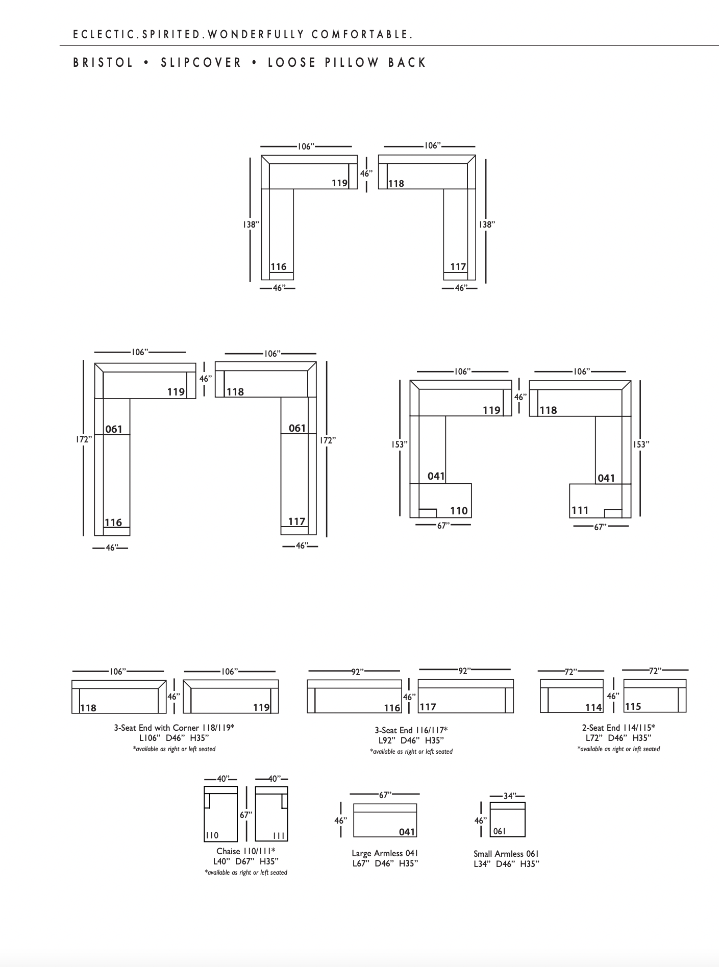Bristol Slipcover Sectional