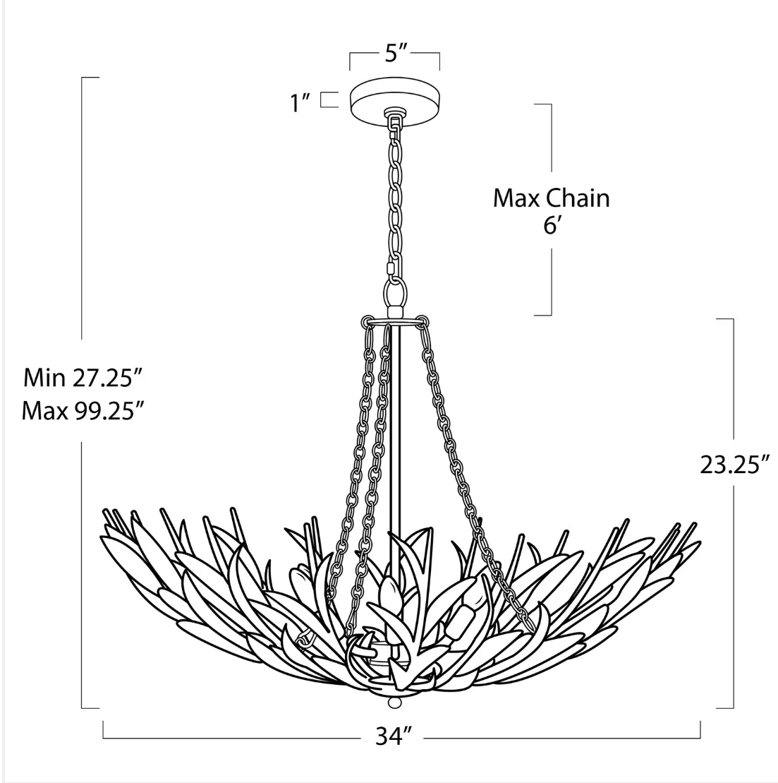 River Reed Basin Chandelier