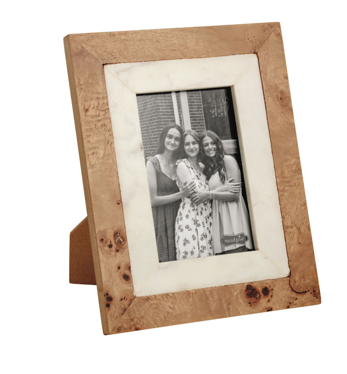 Large Burl & Marble Frame