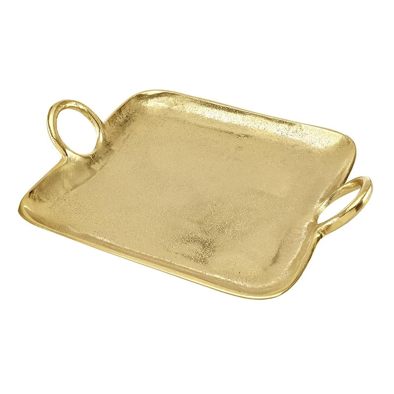 Rounded Handle Aluminum Tray