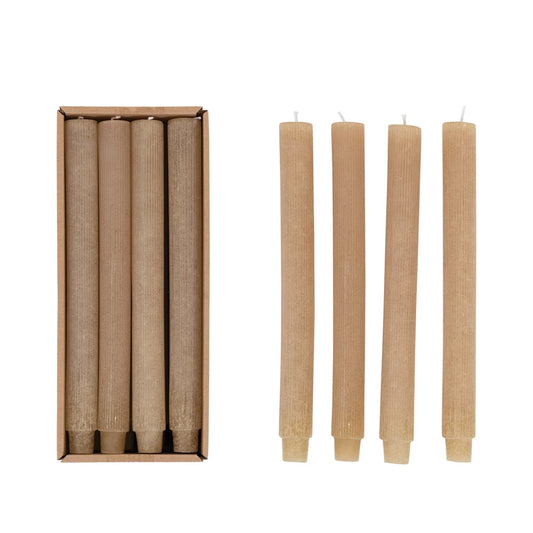 Unscented Pleated Taper Candle