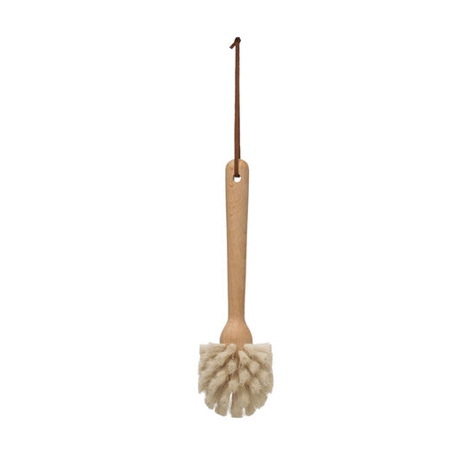 Beech Wood Dish Brush with Leather StrapBeech Wood Dish Brush with Leather StrapBeech Wood Dish Brush with Leather Strap