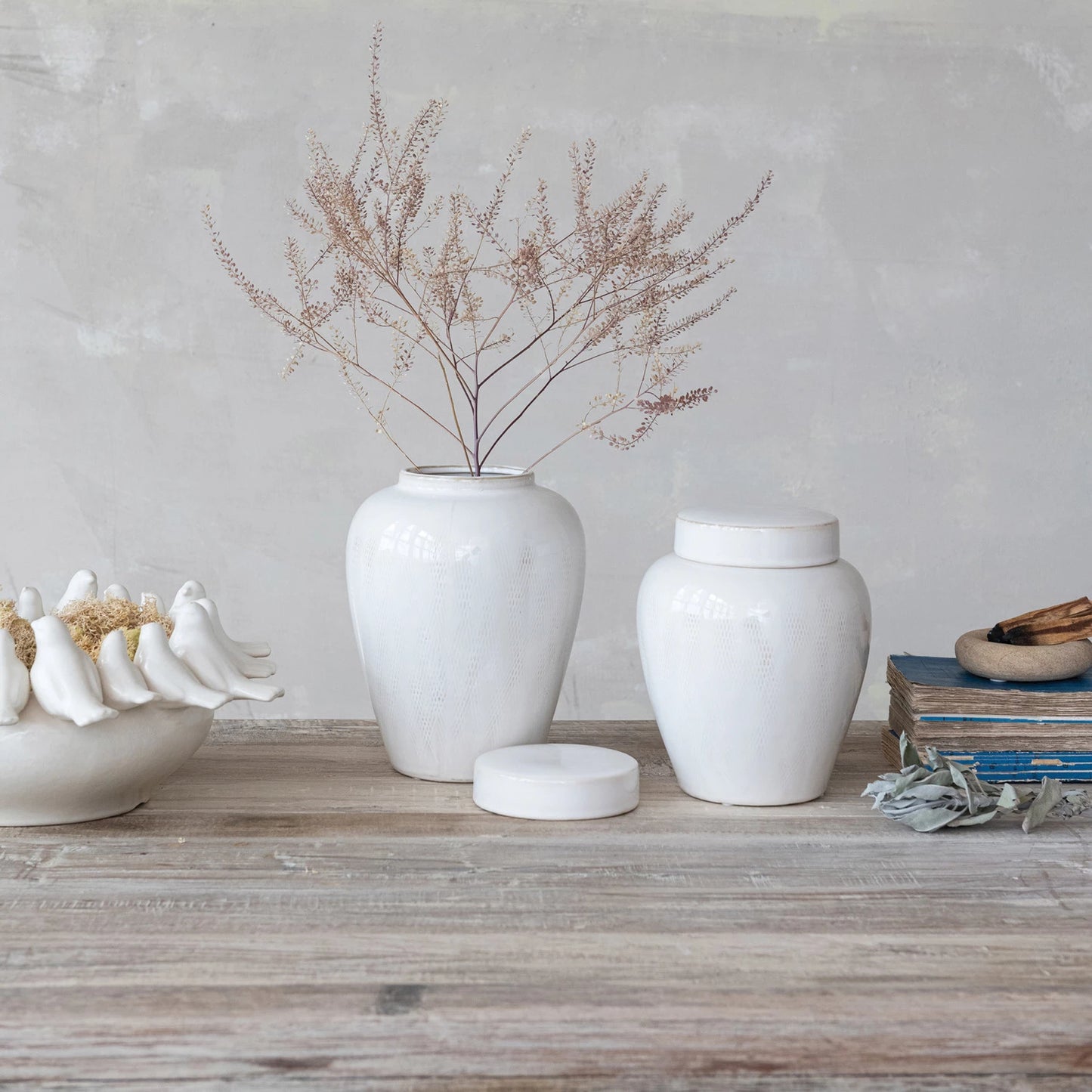 Stoneware Ginger Jar