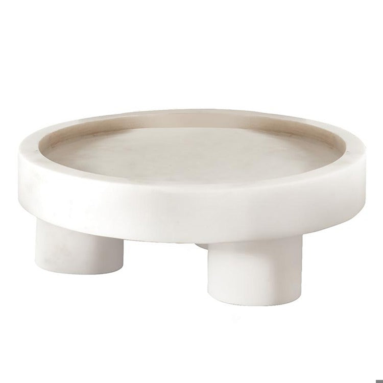 10" Marble Footed Tray