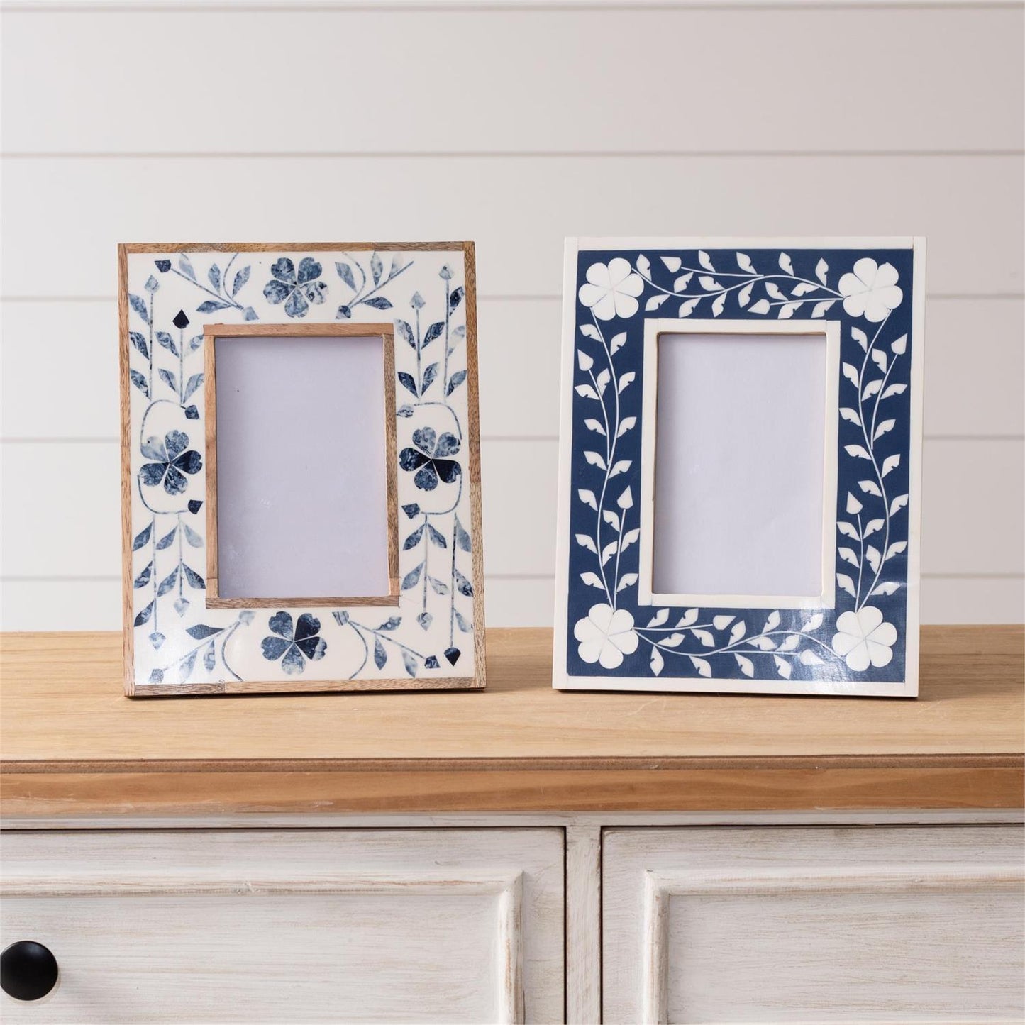 Photo Frames - Blue Floral Inlay 5X7