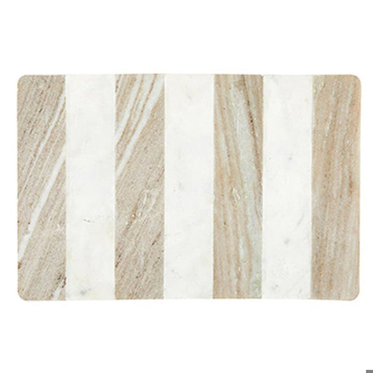 Wht Marble +Tan Stripe Board