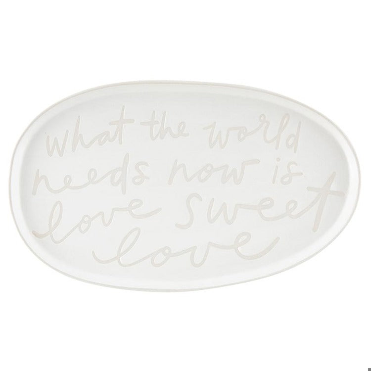 Ceramic Oblg Plte - Sweet Love