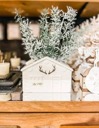 Stoneware House Vase