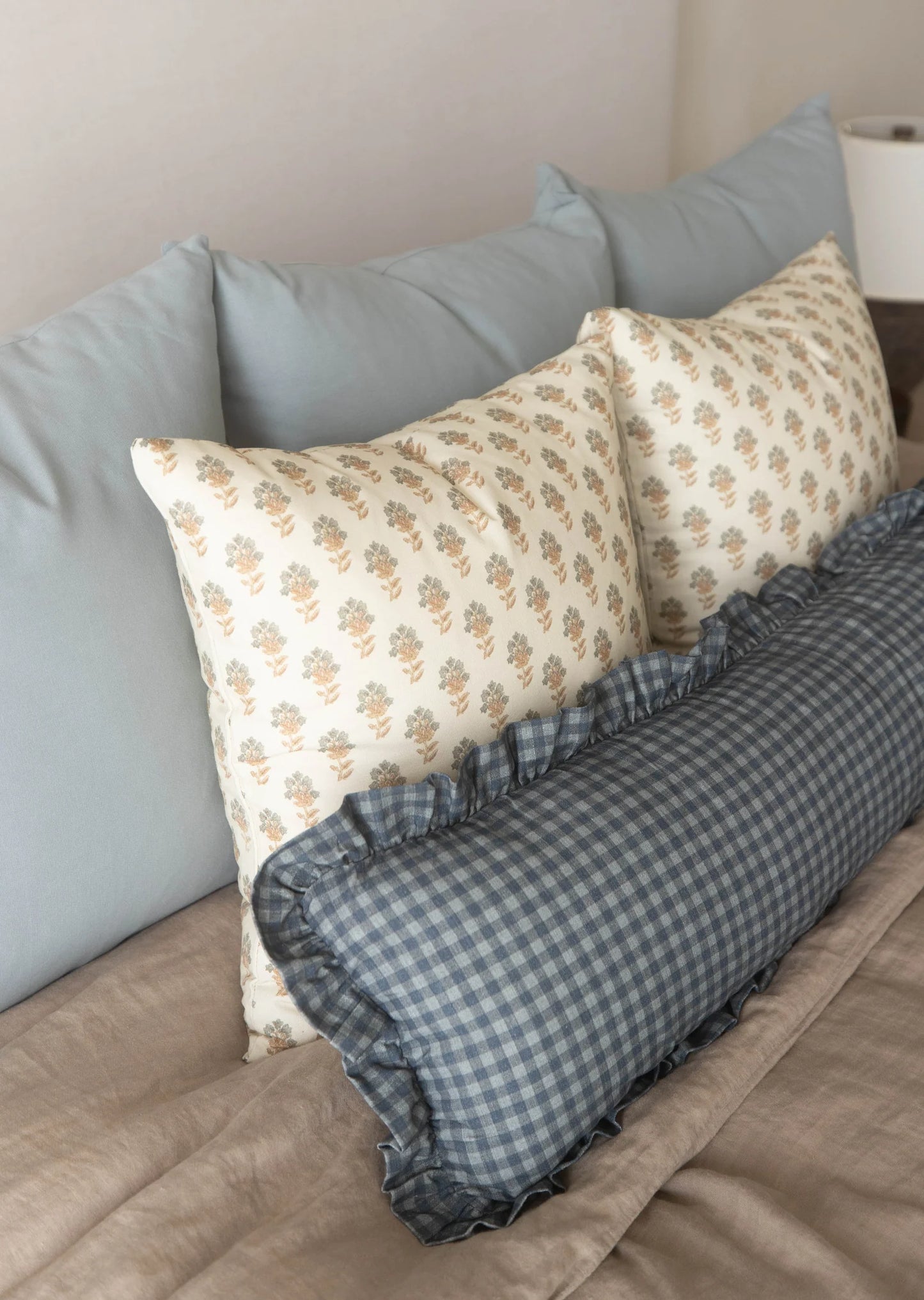 Gingham in Navy Ruffle