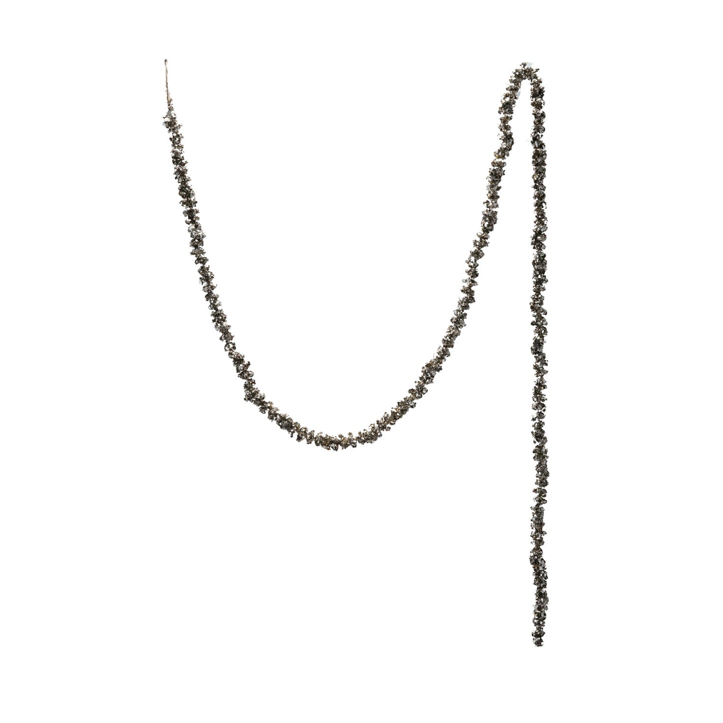 72"L x 3/4"H Foam Ball Garland w/ Glitter, Champagne Finish