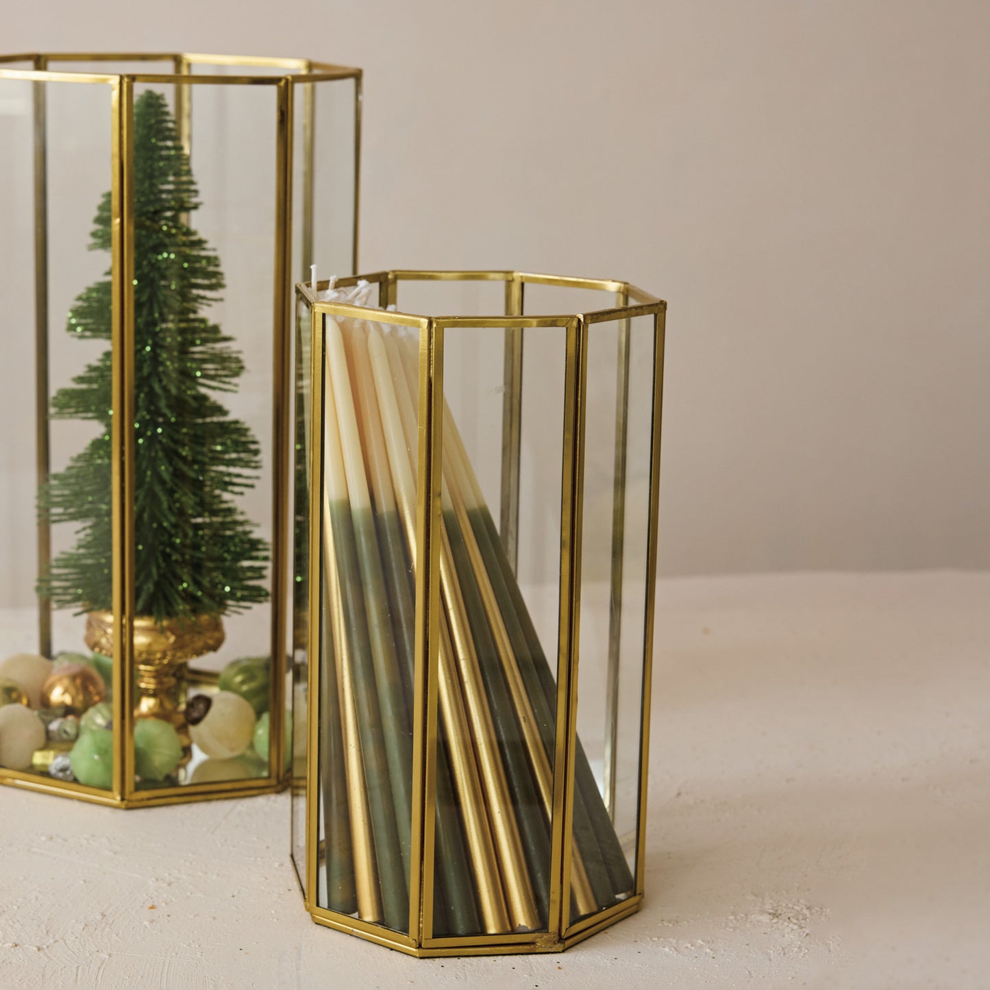 Glass & Brass Hurricane-Small