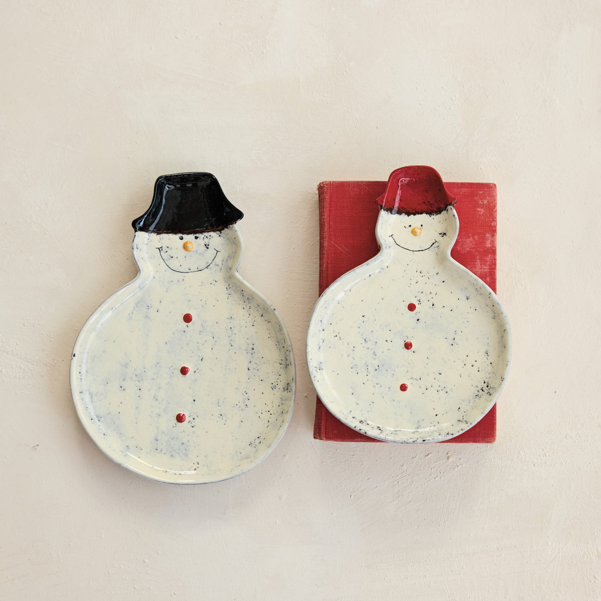 Ceramic Snowman Plate