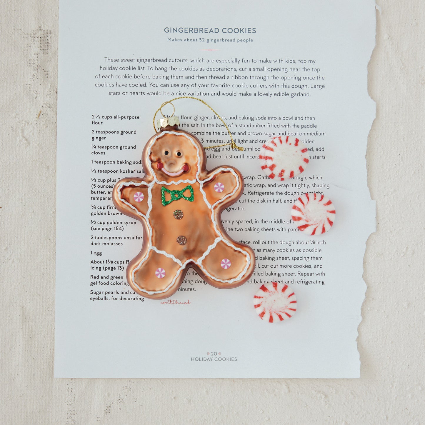 Hand-Painted Gingerbread Ornament