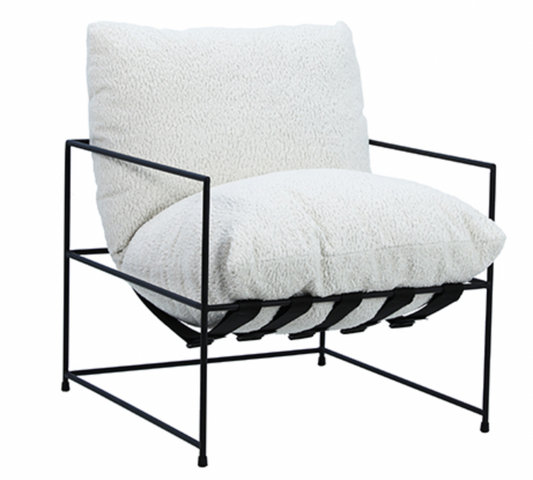 Allison Chair-Faux Sheep Skin ( Floor Model only)