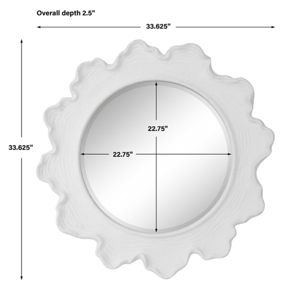 Sea Coral Round Mirror