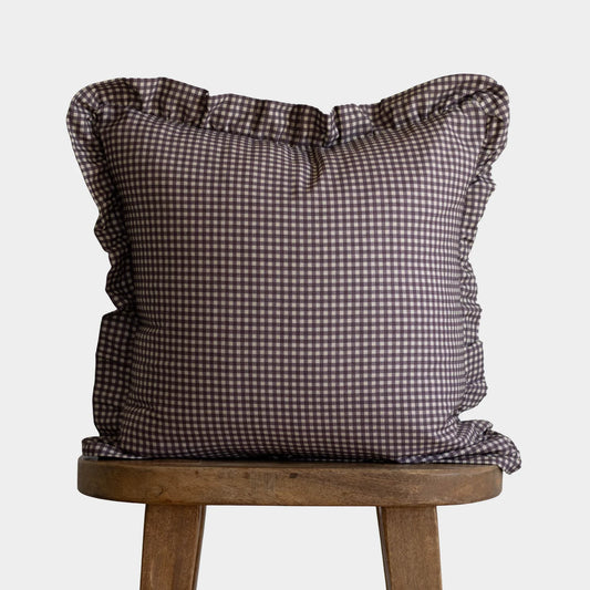 Plum Mini Gingham Ruffle