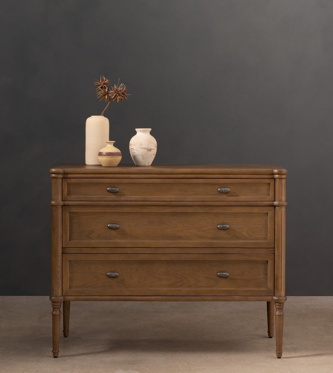 Toulouse Three Drawer Nightstand