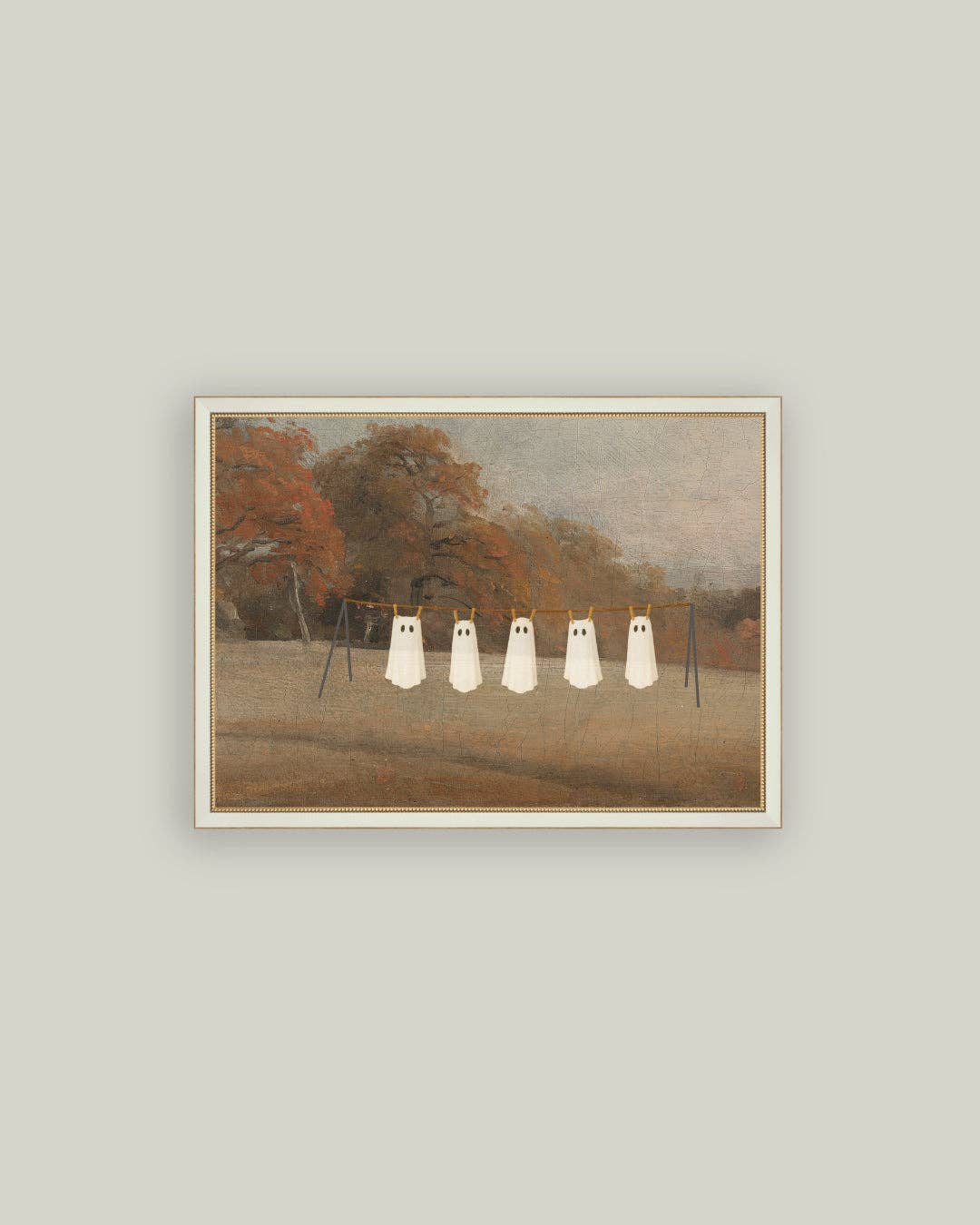 Haunted Laundry Framed Antique Art 9x7