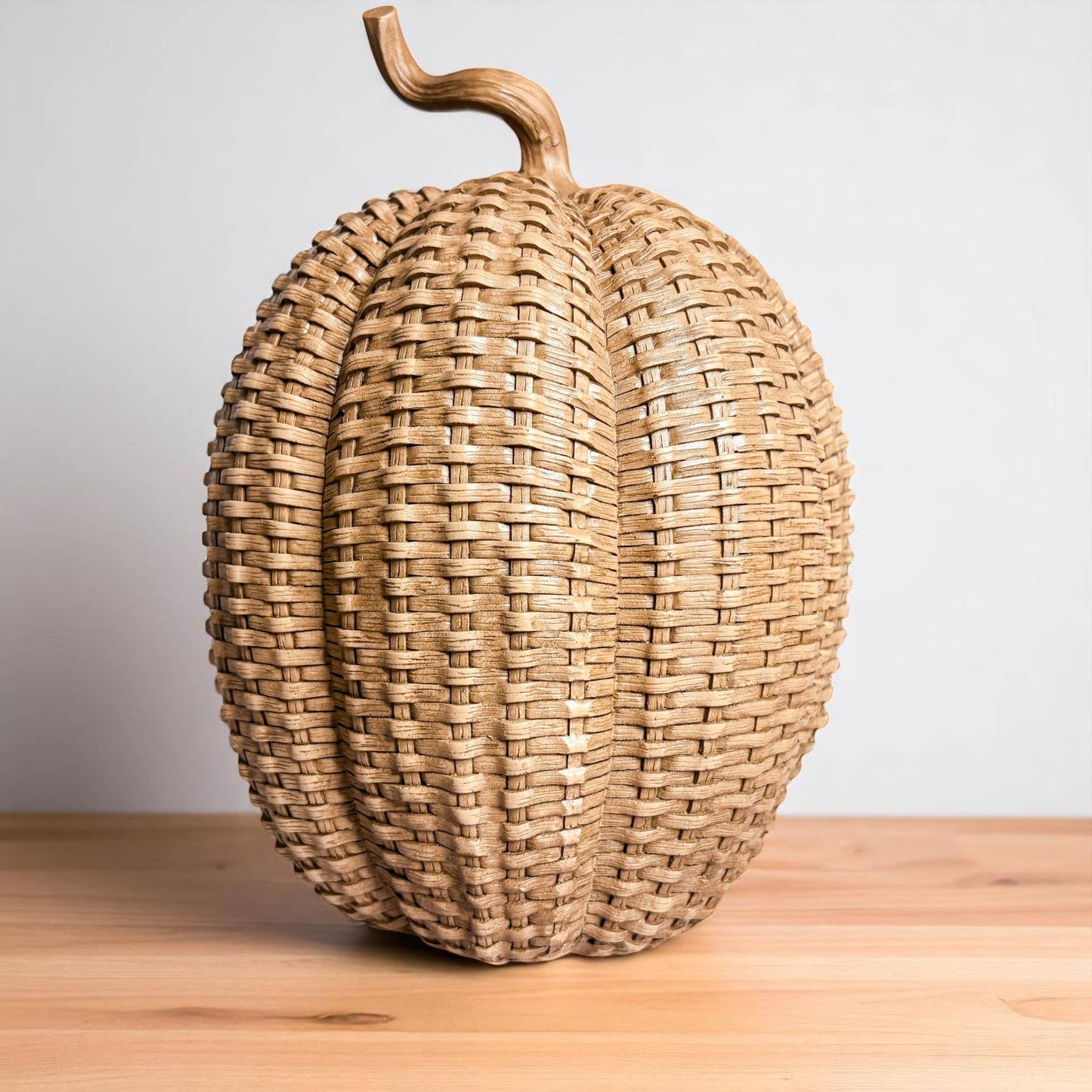 Faux Rattan Pumpkins