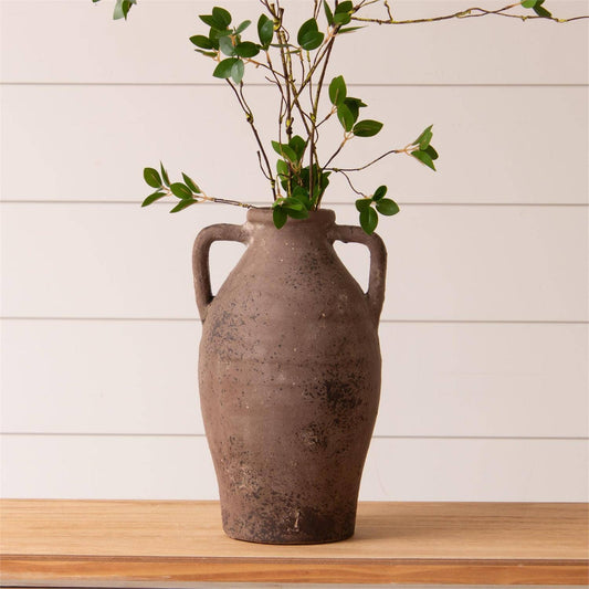 Weathered Tuscan Vase With Handles (PC)