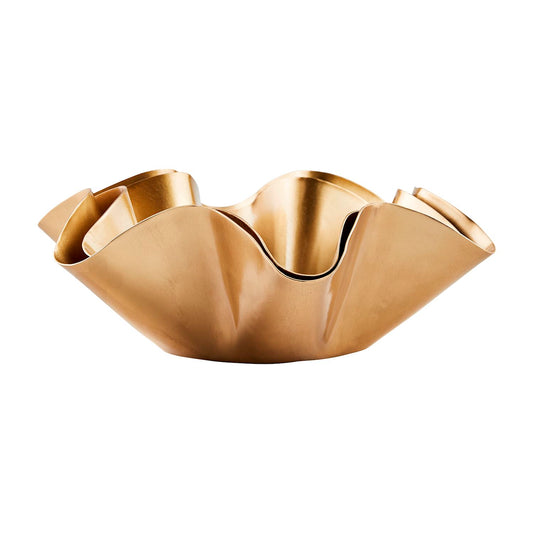 Brass Ruffle Bowl Large