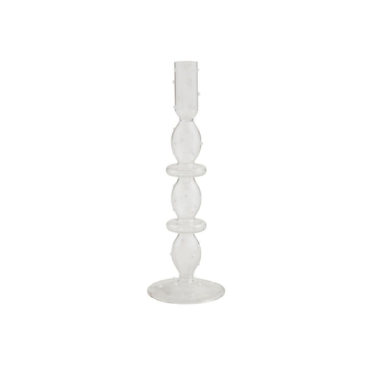 Large Glass Dot Candlestick