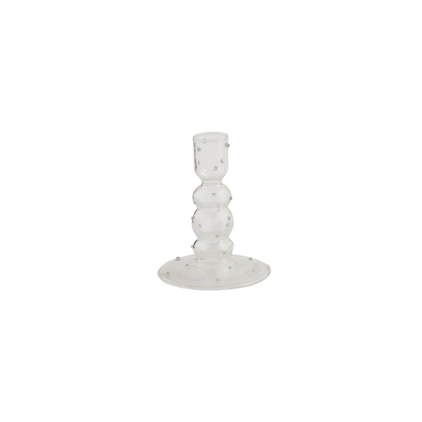 Small Glass Dot Candlestick