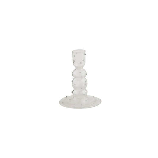 Small Glass Dot Candlestick